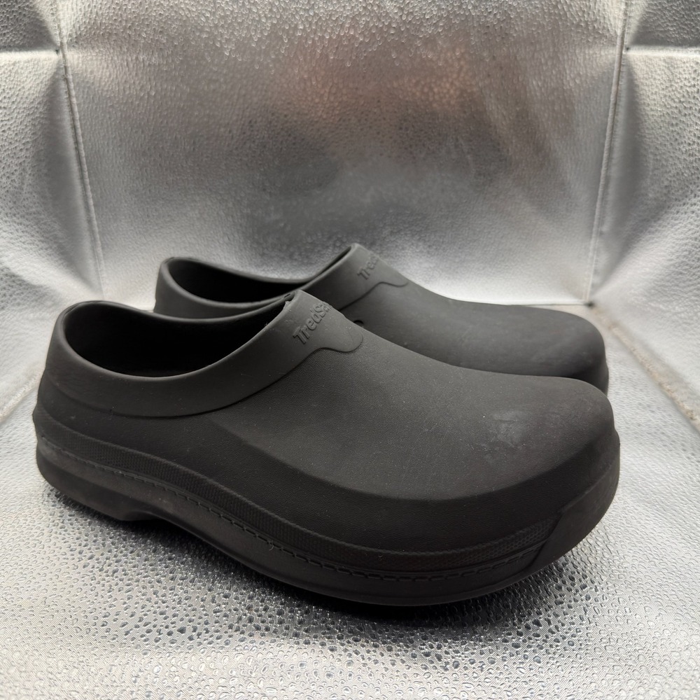 Size M7/W9‎ TredSafe Avia Black Unisex Round Toe Slip Resistant Work Shoes Clogs